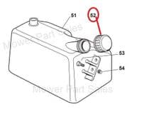 Genuine Fuel Petrol Cap Under Bonnet Models Honda Mowers HF1211 HF2113 HF2114 HF2216 HF2218 - 80289-Y09-003, CG25795000H1